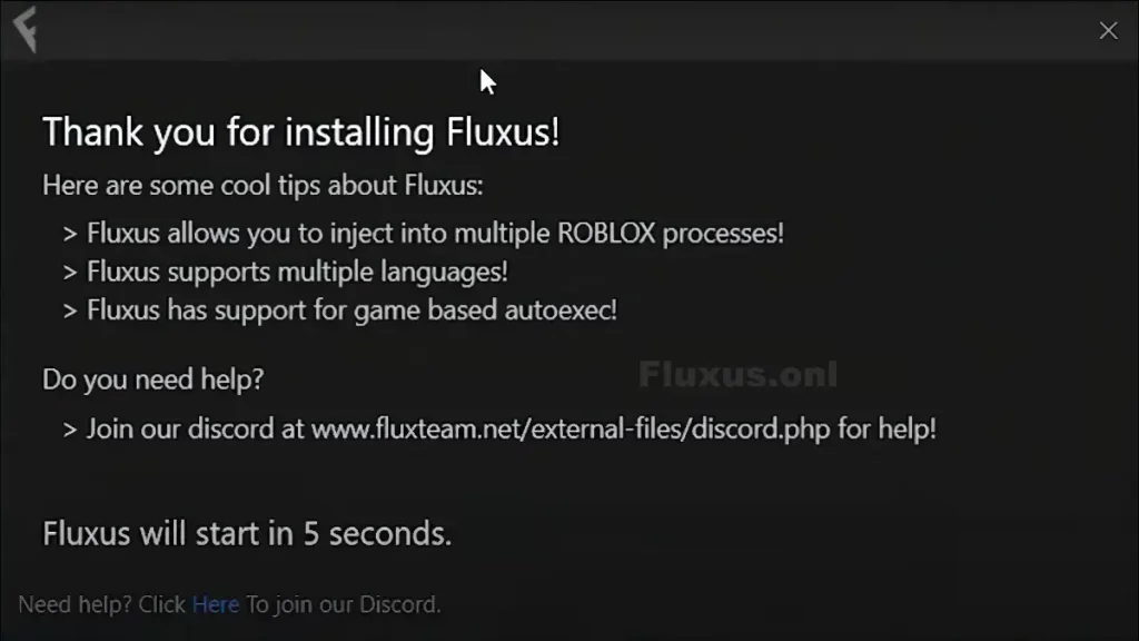Fluxus Executor installing